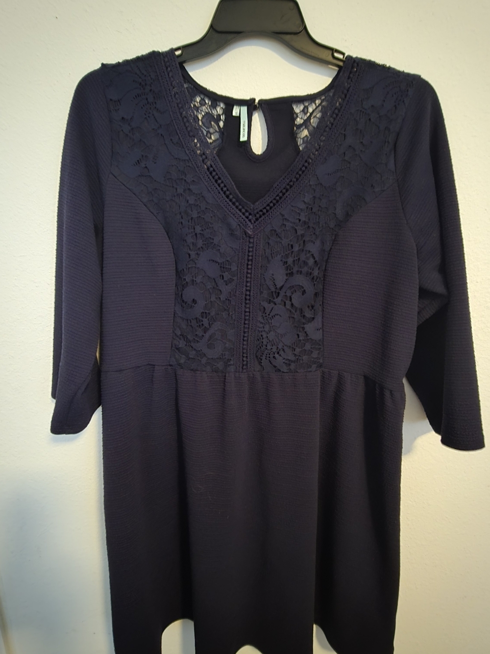 Women’s Navy Lace Yoke Dress